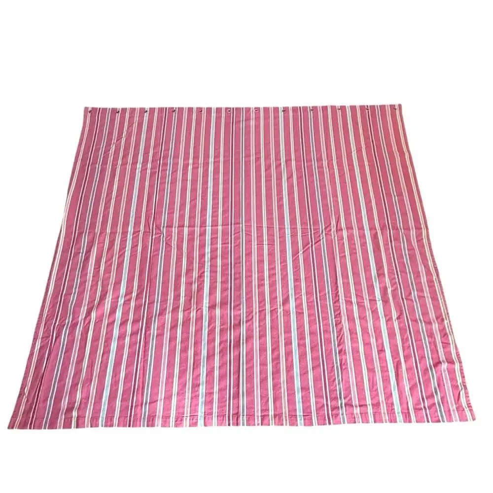 Pottery Barn Kids pink stripe bundle 1 hamper liner, 1 curtain, 2 basket liners